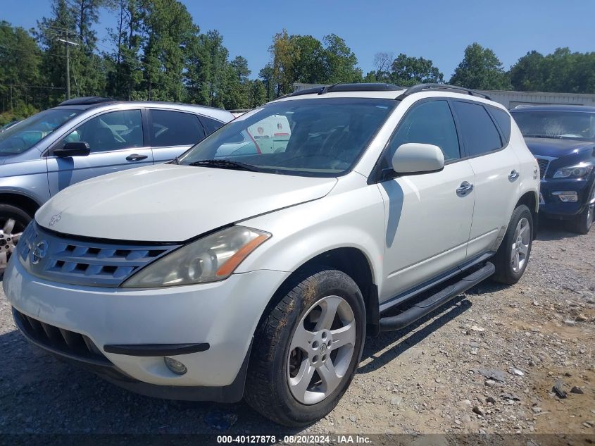 2004 Nissan Murano Sl VIN: JN8AZ08T04W203793 Lot: 40127878