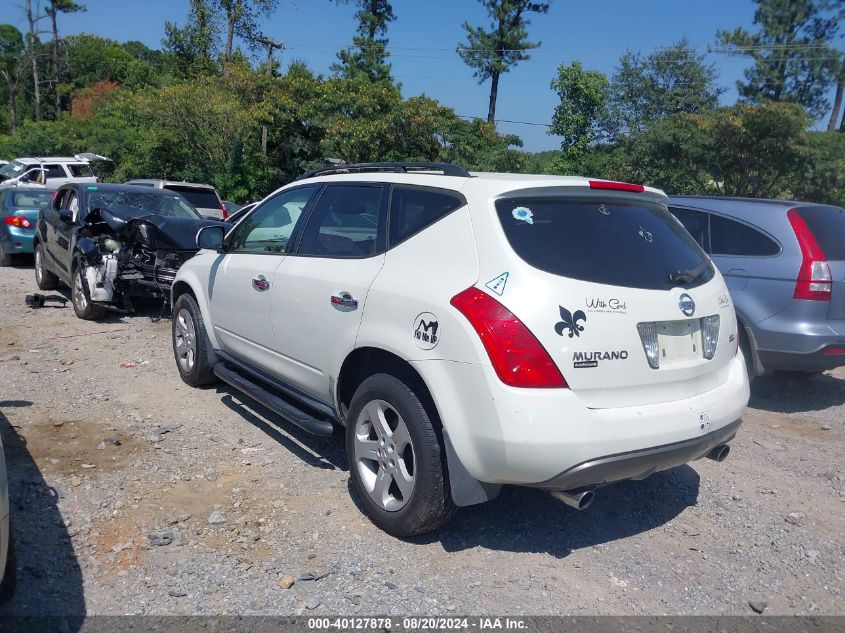 2004 Nissan Murano Sl VIN: JN8AZ08T04W203793 Lot: 40127878