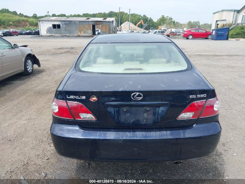 2004 Lexus Es 330 VIN: JTHBA30G545038254 Lot: 40128570
