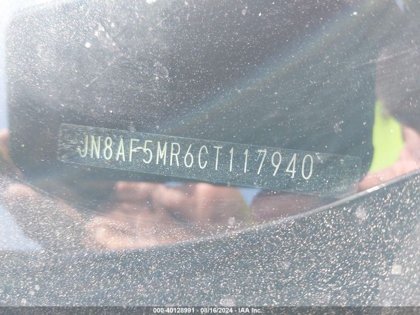 2012 Nissan Juke Sl VIN: JN8AF5MR6CT117940 Lot: 40128991