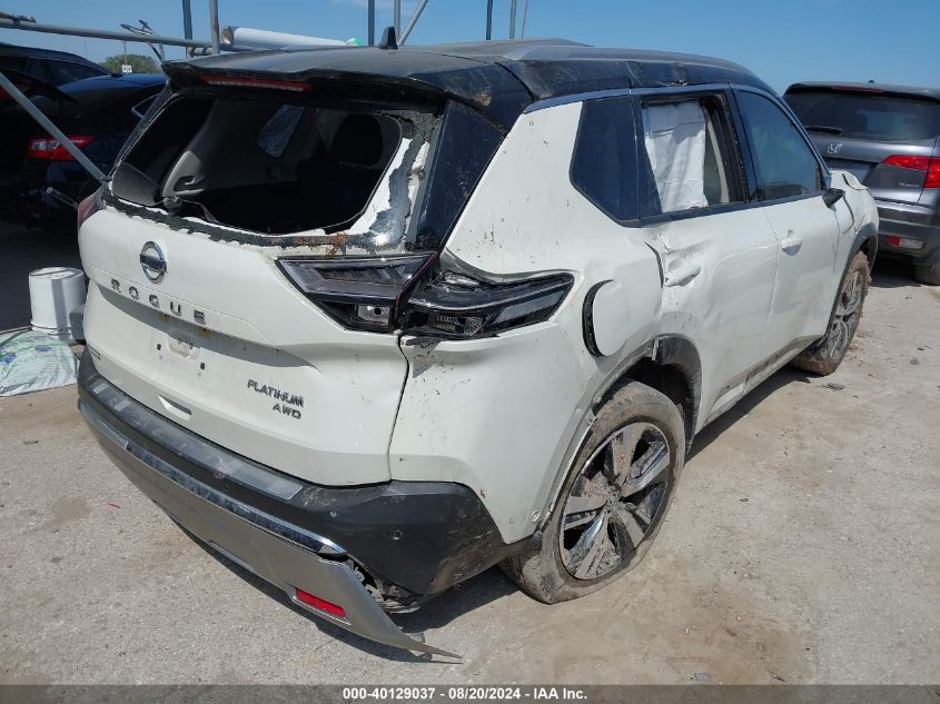 2021 Nissan Rogue Platinum VIN: JN8AT3DDXMW314398 Lot: 40129037