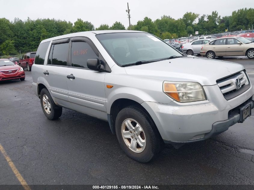 2006 Honda Pilot Lx VIN: 2HKYF18196H544903 Lot: 40129185