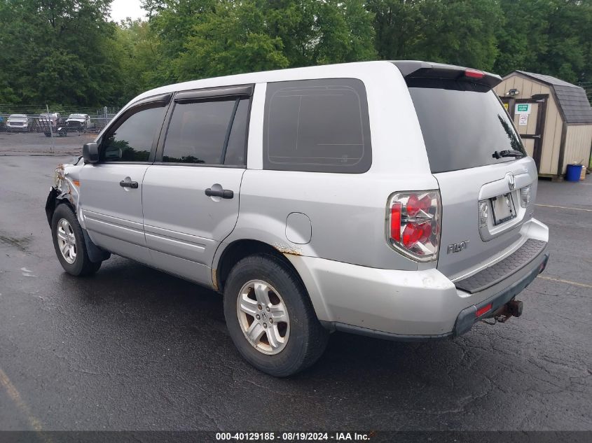 2006 Honda Pilot Lx VIN: 2HKYF18196H544903 Lot: 40129185