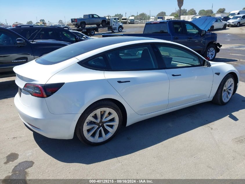 VIN 5YJ3E1EA5NF350478 2022 Tesla Model 3, Rear-Whee... no.4