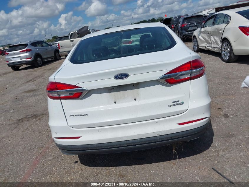 2019 Ford Fusion Hybrid Se VIN: 3FA6P0LU0KR262937 Lot: 40129231