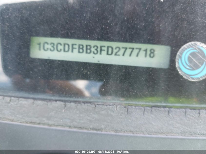 2015 Dodge Dart Sxt VIN: 1C3CDFBB3FD277718 Lot: 40129293