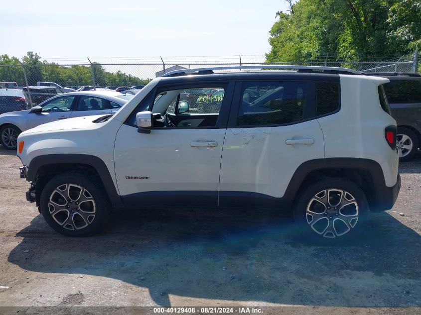 2016 Jeep Renegade Limited VIN: ZACCJBDT5GPC66239 Lot: 40129408