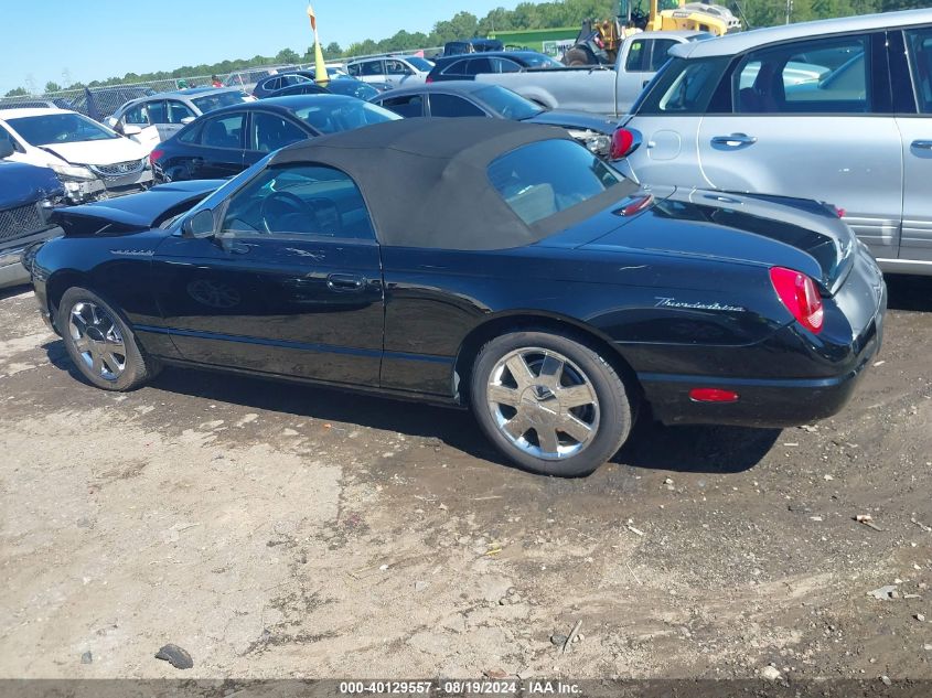 2002 Ford Thunderbird VIN: 1FAHP60AX2Y116200 Lot: 40129557