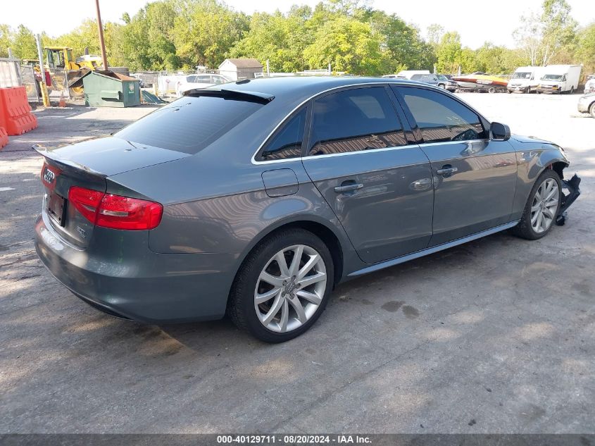 2014 Audi A4 Premium VIN: WAUBFAFL0EN019654 Lot: 40129711