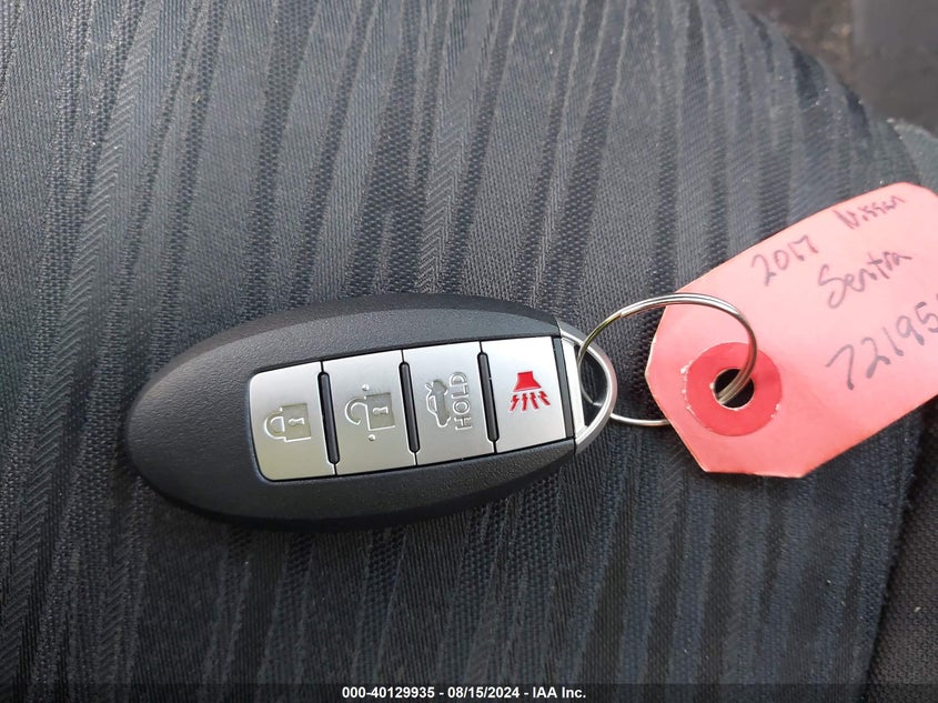 2017 Nissan Sentra Sv VIN: 3N1AB7AP3HL721952 Lot: 40129935