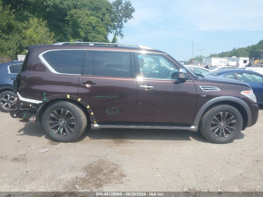 2017 Nissan Armada Platinum VIN: JN8AY2NE6H9706141 Lot: 40129965