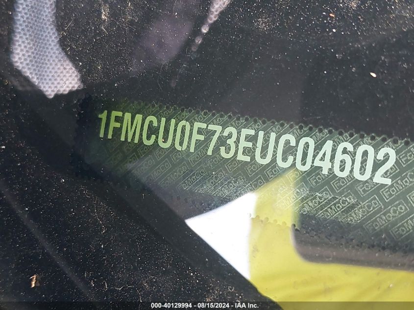 2014 Ford Escape S VIN: 1FMCU0F73EUC04602 Lot: 40129994