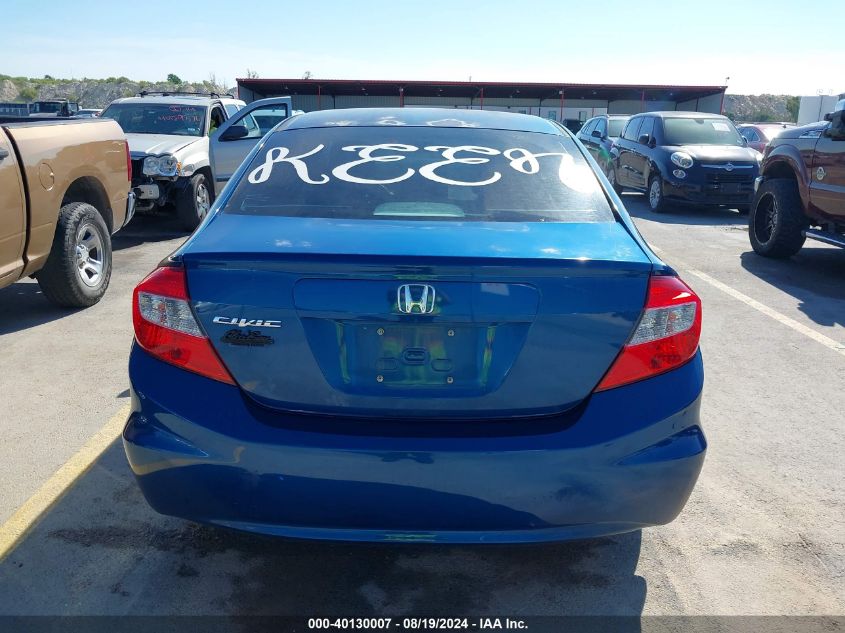 2012 Honda Civic Ex VIN: 2HGFB2F86CH546641 Lot: 40130007