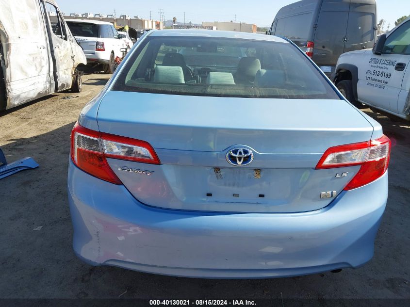 2013 Toyota Camry Hybrid Le VIN: 4T1BD1FK2DU089186 Lot: 40130021