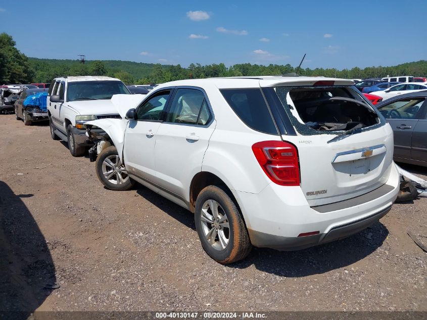 2017 Chevrolet Equinox Ls VIN: 2GNALBEK7H1605531 Lot: 40130147