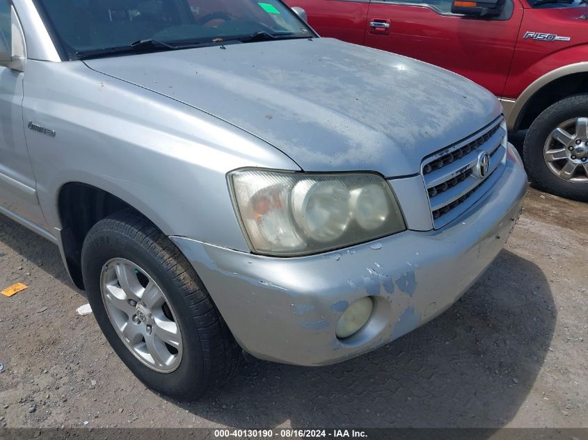 2002 Toyota Highlander Limited V6 VIN: JTEGF21A320065357 Lot: 40130190