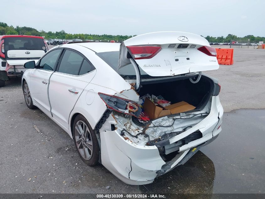 2017 Hyundai Elantra Limited VIN: 5NPD84LF4HH159491 Lot: 40130309