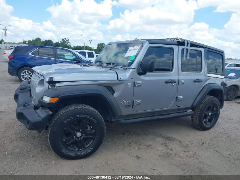 2020 Jeep Wrangler Unlimited Sport VIN: 1C4HJXDNXLW129220 Lot: 40130412