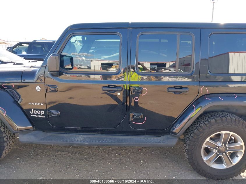 2018 Jeep Wrangler Unlimited Sahara 4X4 VIN: 1C4HJXEN8JW221681 Lot: 40130566