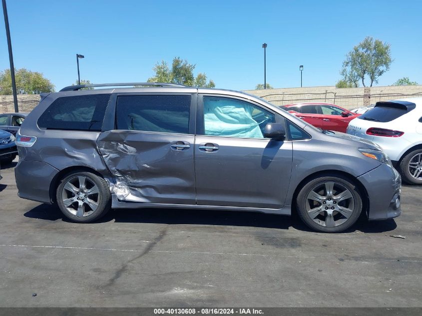 2015 Toyota Sienna Se Premium 8 Passenger VIN: 5TDXK3DCXFS598800 Lot: 40130608