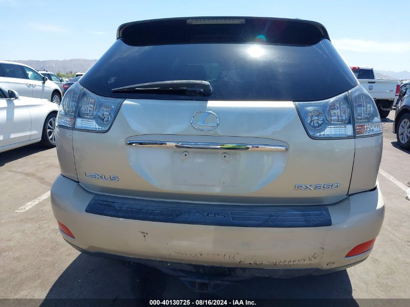 2007 Lexus Rx 350 VIN: JTJHK31U172026389 Lot: 40130725