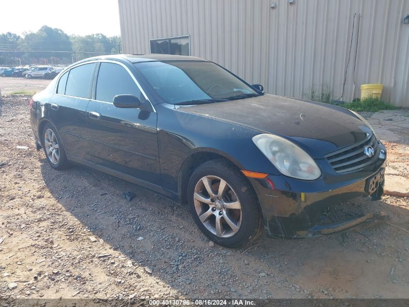 2006 Infiniti G35X VIN: JNKCV51F46M600843 Lot: 40130796