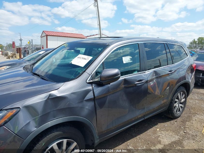 2019 Honda Pilot Ex-L VIN: 5FNYF6H53KB045877 Lot: 40130867