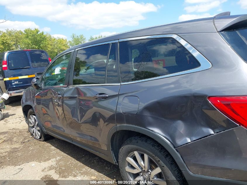 2019 Honda Pilot Ex-L VIN: 5FNYF6H53KB045877 Lot: 40130867