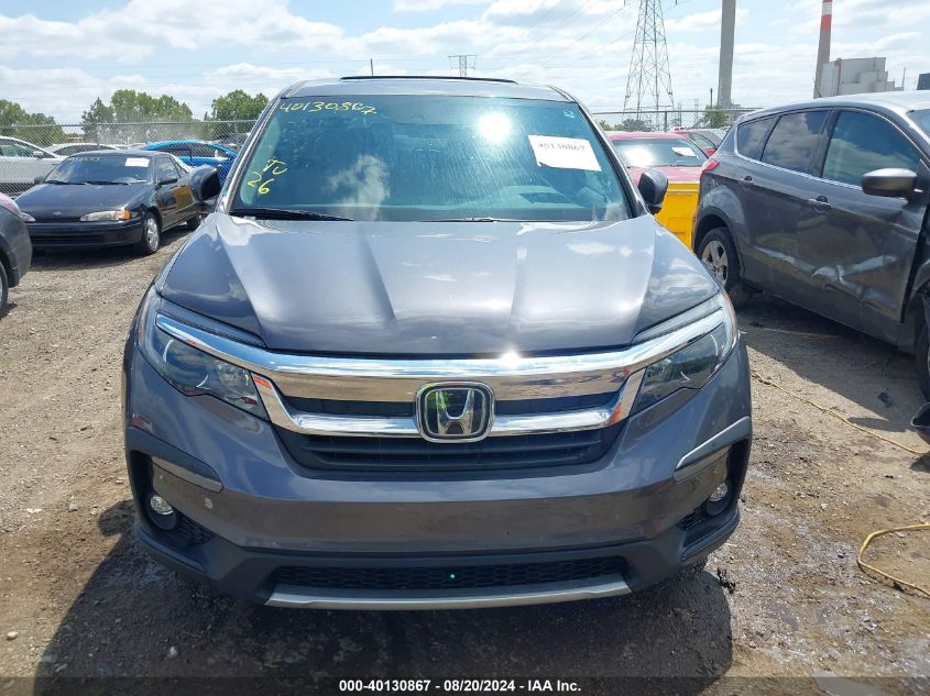 2019 Honda Pilot Ex-L VIN: 5FNYF6H53KB045877 Lot: 40130867