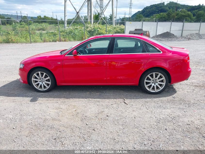 2012 Audi A4 2.0T Premium VIN: WAUFFAFL9CA117989 Lot: 40131012