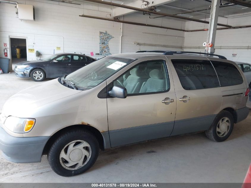 2001 Toyota Sienna VIN: 4P3ZF13C71U353043 Lot: 40131578