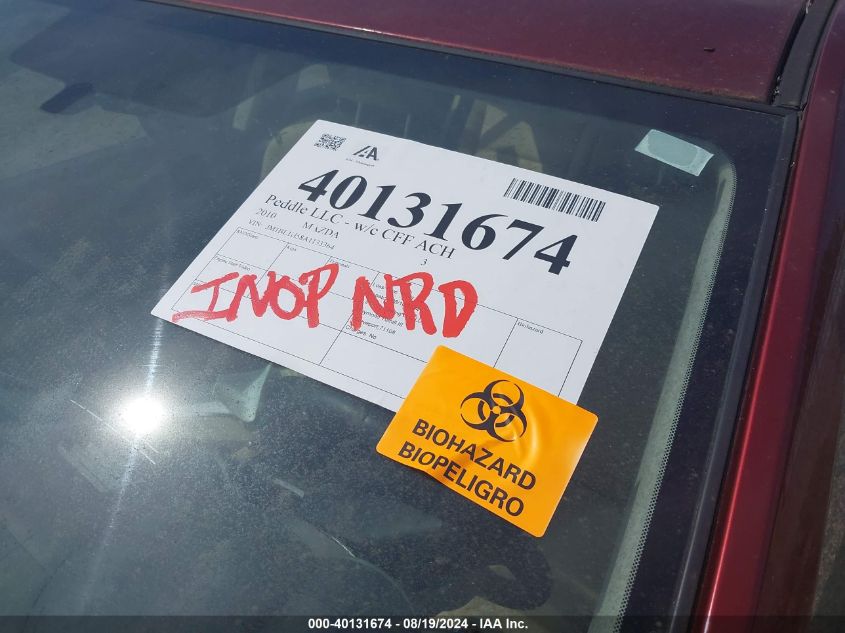 2010 Mazda Mazda3 S Sport VIN: JM1BL1H58A1133364 Lot: 40131674