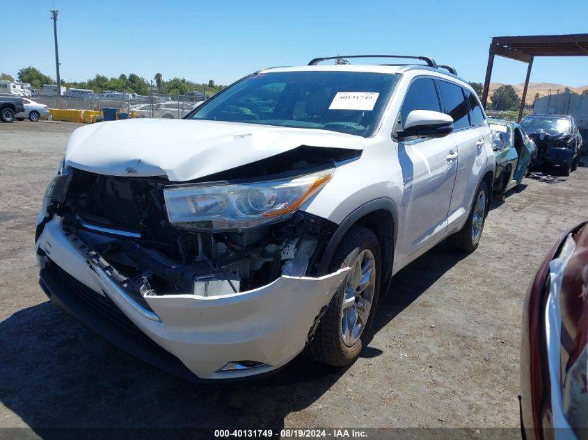 2015 Toyota Highlander Limited V6 VIN: 5TDDKRFH1FS175716 Lot: 40131749