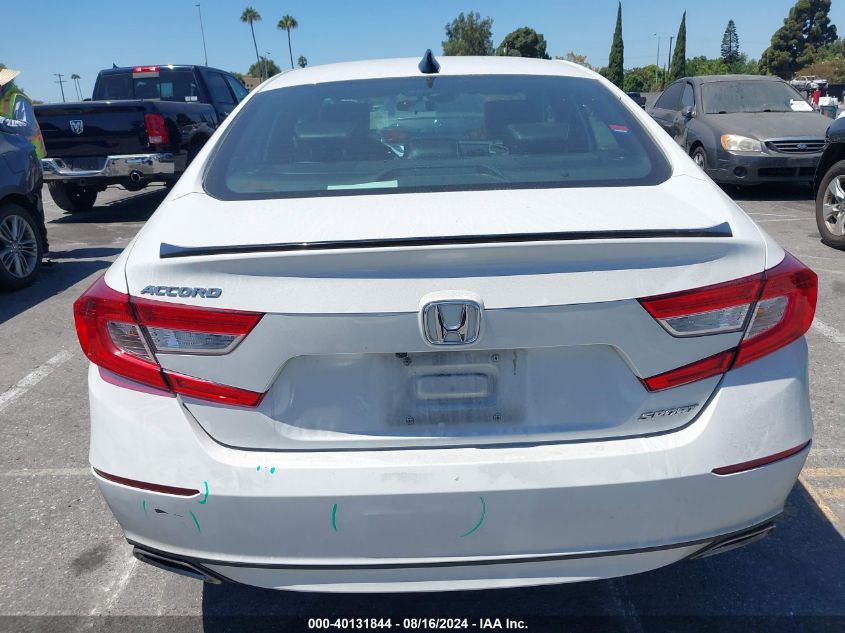 2021 Honda Accord Sport VIN: 1HGCV1F34MA020002 Lot: 40131844