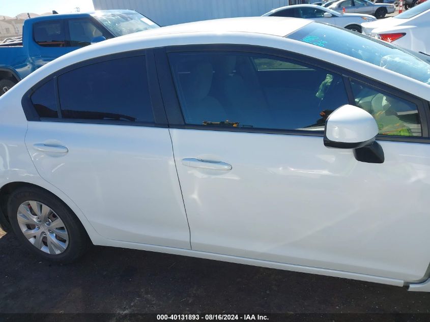 2012 Honda Civic Lx VIN: 2HGFB2F58CH582353 Lot: 40131893