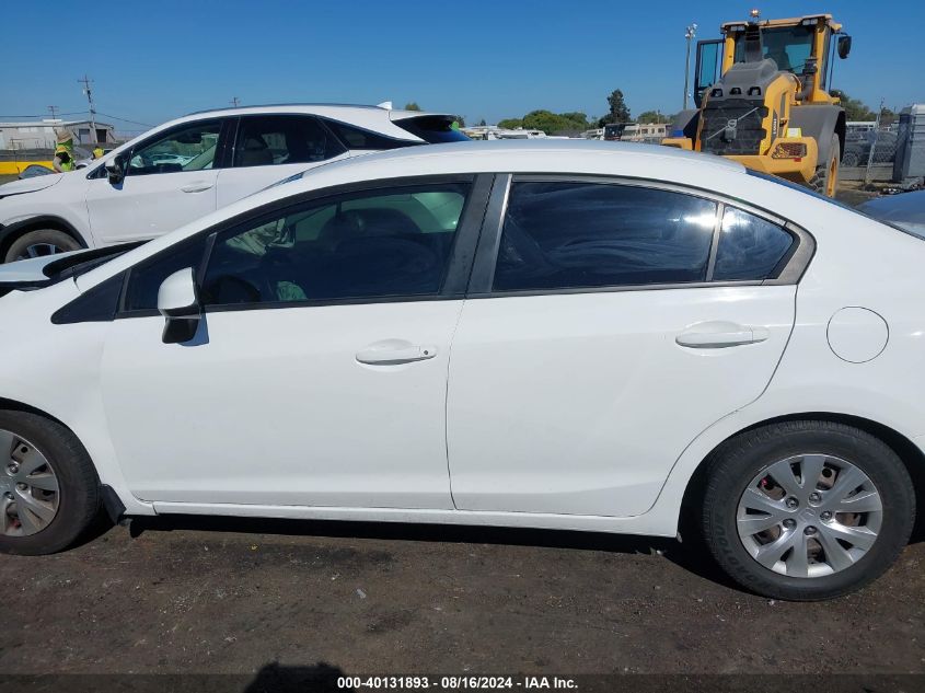 2012 Honda Civic Lx VIN: 2HGFB2F58CH582353 Lot: 40131893