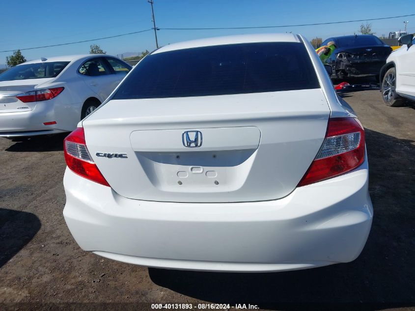 2012 Honda Civic Lx VIN: 2HGFB2F58CH582353 Lot: 40131893