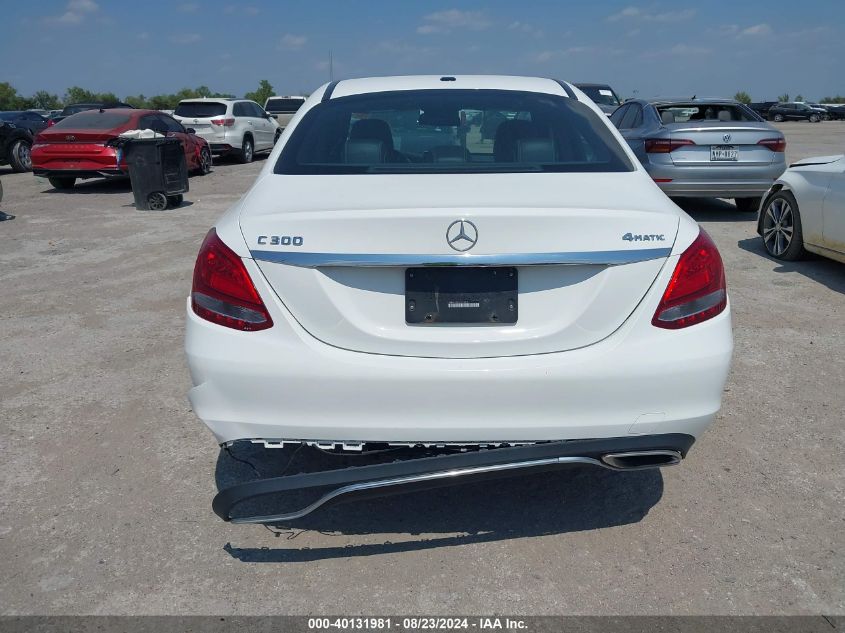 2018 Mercedes-Benz C 300 4Matic VIN: 55SWF4KB5JU274925 Lot: 40131981