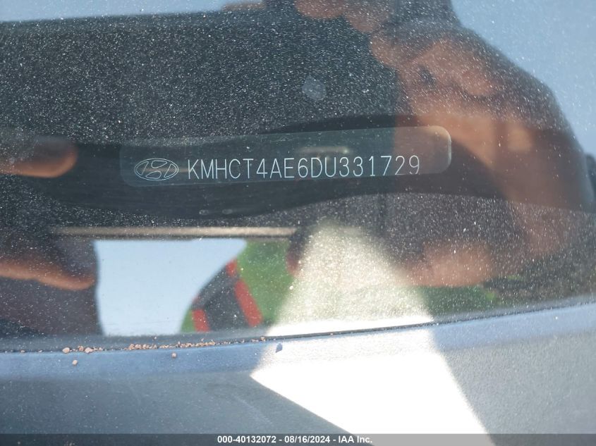 2013 Hyundai Accent Gls VIN: KMHCT4AE6DU331729 Lot: 40132072