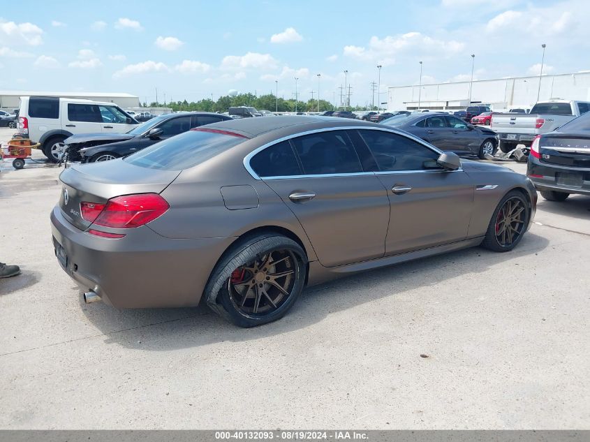 2013 BMW 640I Gran Coupe VIN: WBA6A0C58DDZ03720 Lot: 40132093