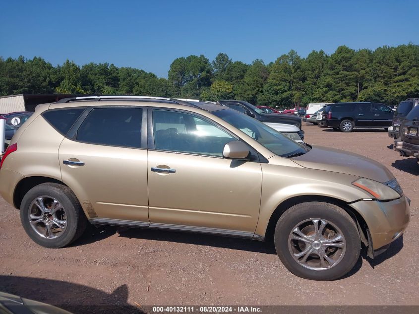 2003 Nissan Murano Sl/Se VIN: JN8AZ08T33W114430 Lot: 40132111