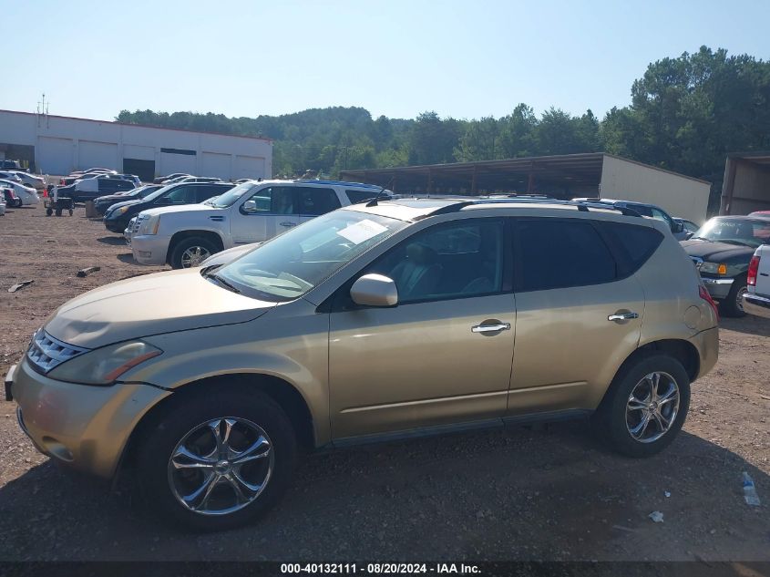 2003 Nissan Murano Sl/Se VIN: JN8AZ08T33W114430 Lot: 40132111