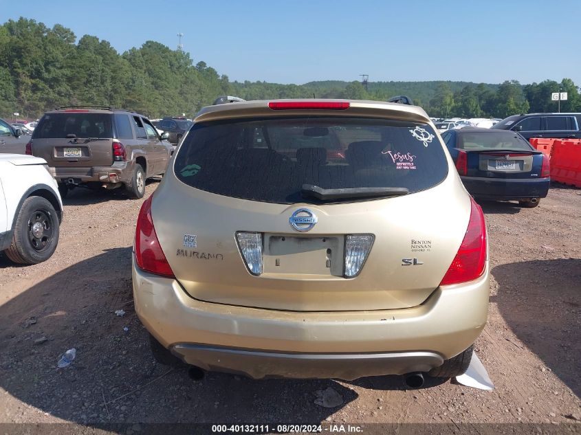 2003 Nissan Murano Sl/Se VIN: JN8AZ08T33W114430 Lot: 40132111