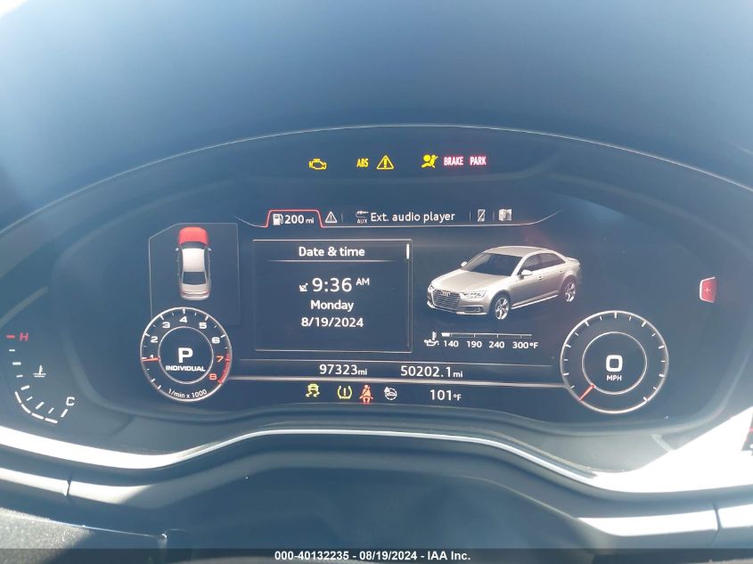 2019 AUDI A4 45 PREMIUM - WAUENAF43KN003338