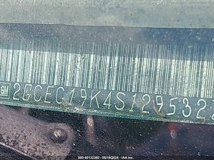 1995 Chevrolet Gmt-400 C1500 VIN: 2GCEC19K4S1295327 Lot: 40132360