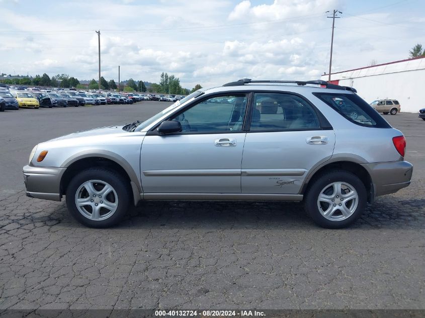 2002 Subaru Impreza Outback Sport VIN: JF1GG68592G829923 Lot: 40132724