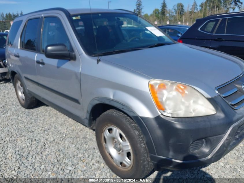2005 Honda Cr-V Lx VIN: JHLRD78565C040919 Lot: 40133015