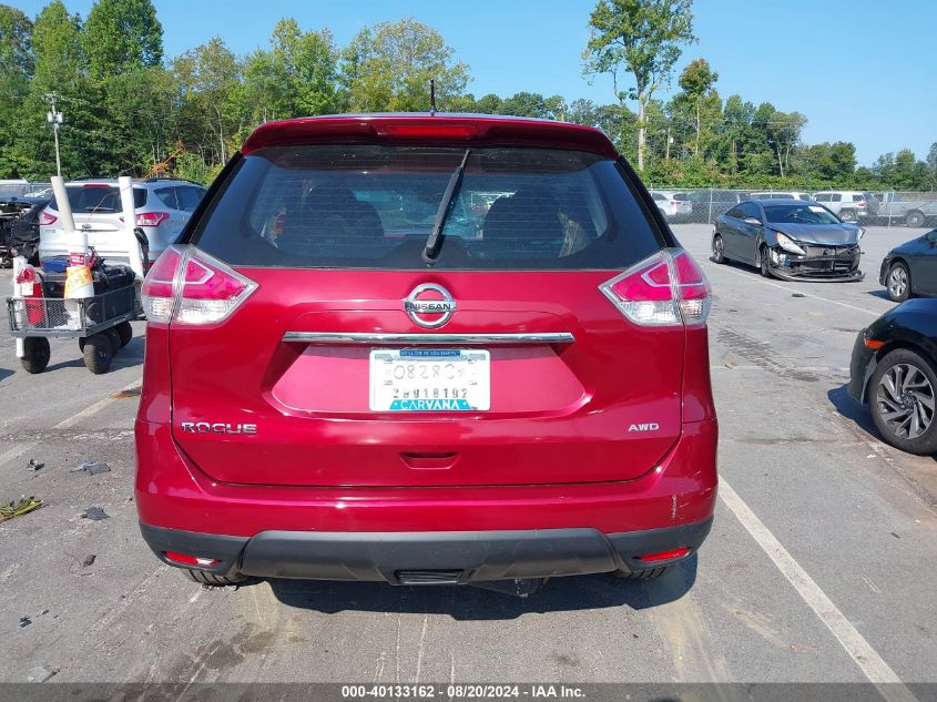 2016 Nissan Rogue S/Sl/Sv VIN: JN8AT2MV3GW148975 Lot: 40133162