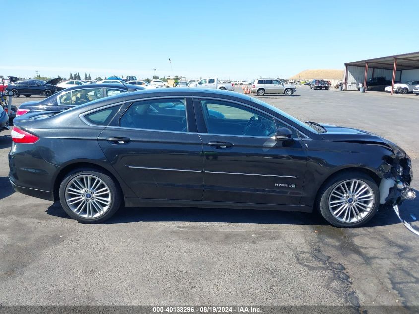 2013 Ford Fusion Hybrid Se VIN: 3FA6P0LUXDR371442 Lot: 40133296