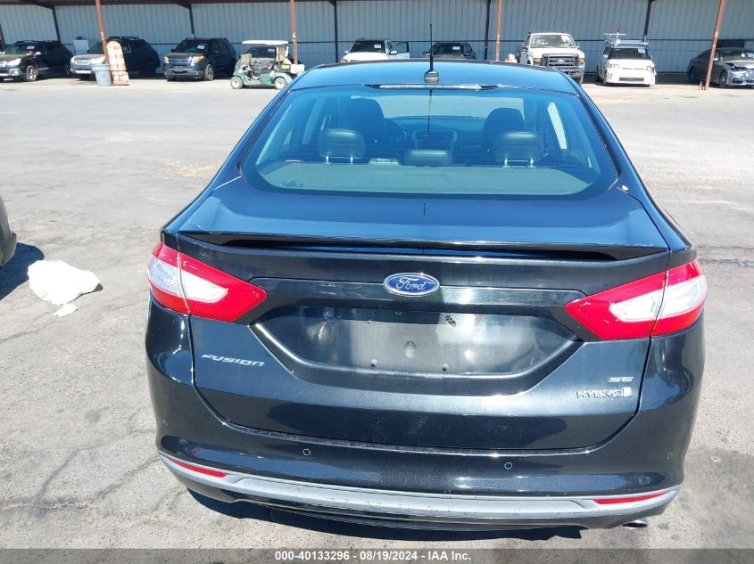 2013 Ford Fusion Hybrid Se VIN: 3FA6P0LUXDR371442 Lot: 40133296